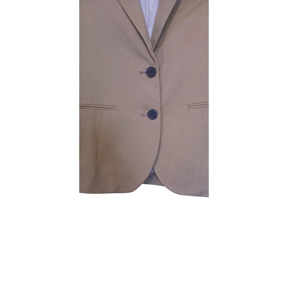NWT Khaki Cotton Blend Jacket M Blazer Neutral Minimalist Preppy Old Money - Picture 4 of 8